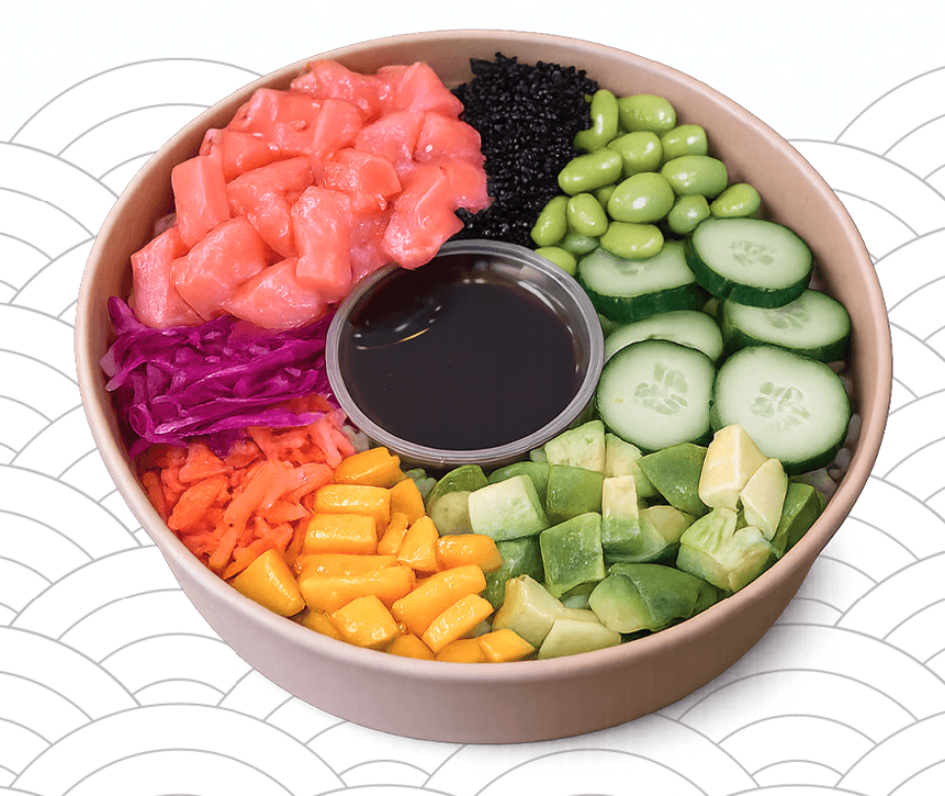 Poke Bowl Salmon & Black Caviar