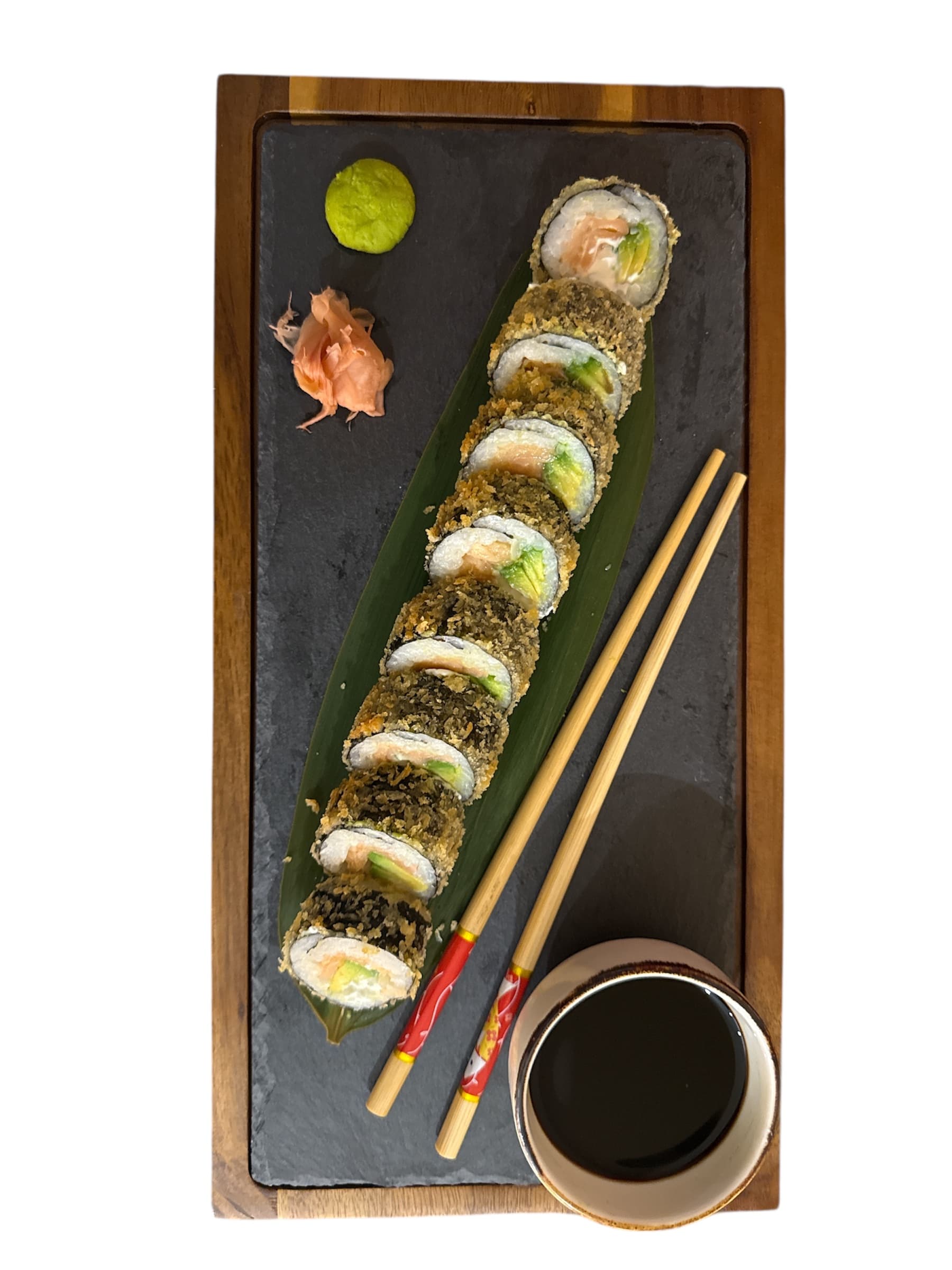Tempura smoke salmon cheese cream